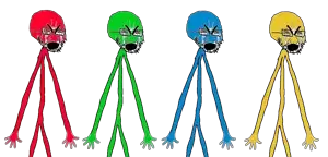 cryboy soyjak, stickboy, 4soyjaks, arm, beard, bloodshot eyes, blue, colorful, crying, green