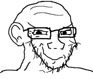 soyak, whatsupvito, bald, ear, glasses, looking at you, oekaki, smile, smug, stubble
