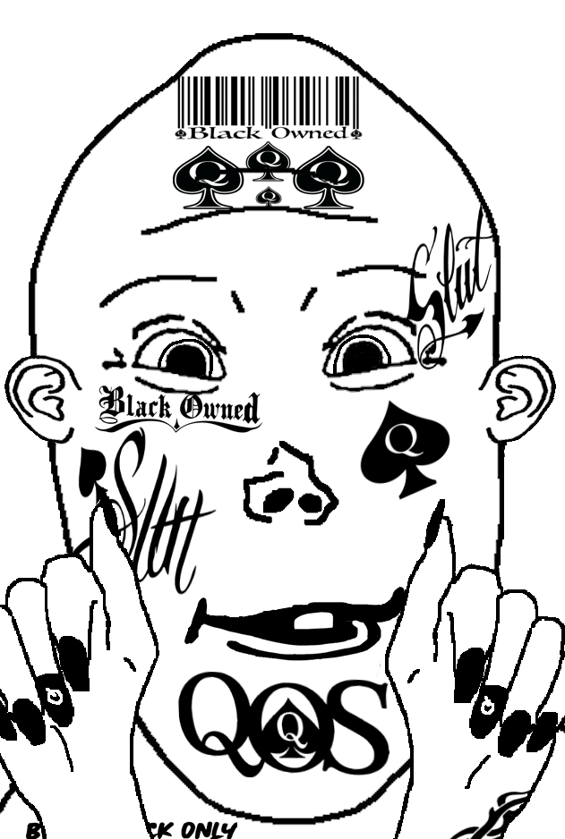 vlodson, bald, barcode, bbc slut, ear, half open mouth, hands, nail polish, no beard, no glasses