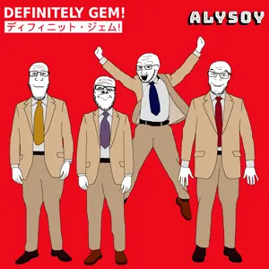 a24 slowburn soyjak, feraljak, markiplier soyjak, soyak, album cover, alyson, clothes, definitely love, glasses, happy
