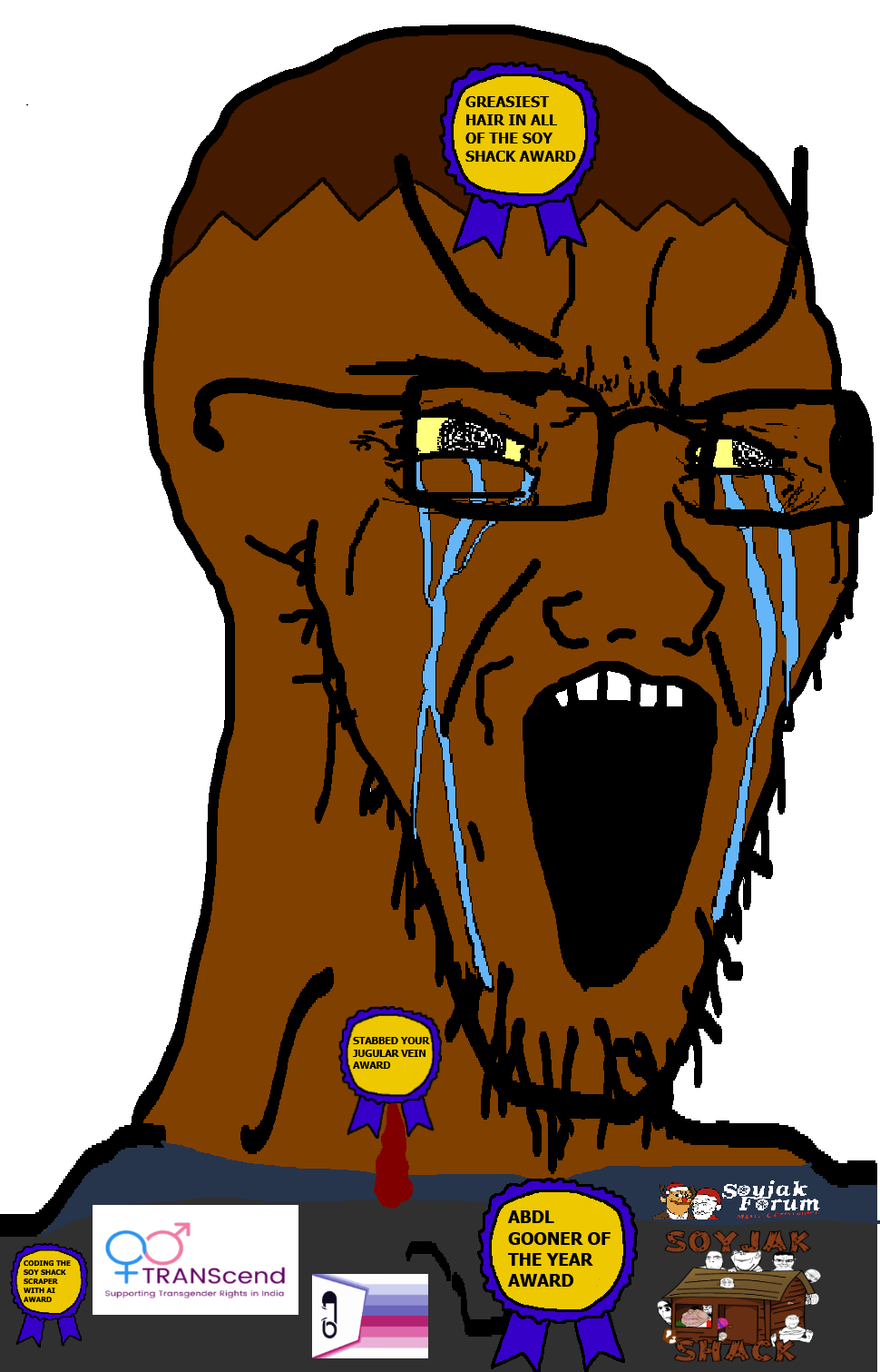 nate higgers, a24 slowburn soyjak, chudjak, cobson, feraljak, gapejak, impish soyak ears, markiplier soyjak, meximutt, babyjak