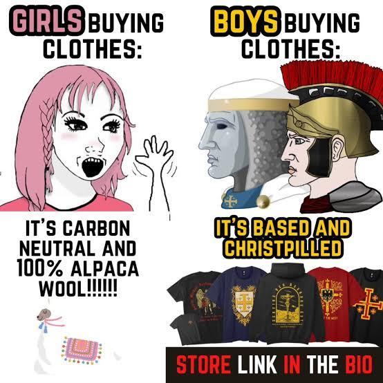 daddy's girl wojak, wojak, yes chad, genre defining, it's based and christpilled, advertisement, alpaca, blush, clothes, cross