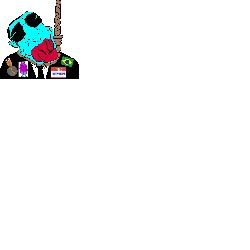 femquote, chudjak, jartycuck, patrick, 3dgifmaker, ack, animated, award, big lips, blue skin