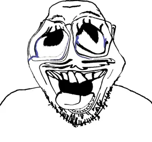 bernd, chudfaggot, slopjak, crying, distorted, glasses, open mouth, stubble, teeth, transparent background