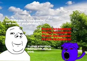 Evil racist purple dog.jpg