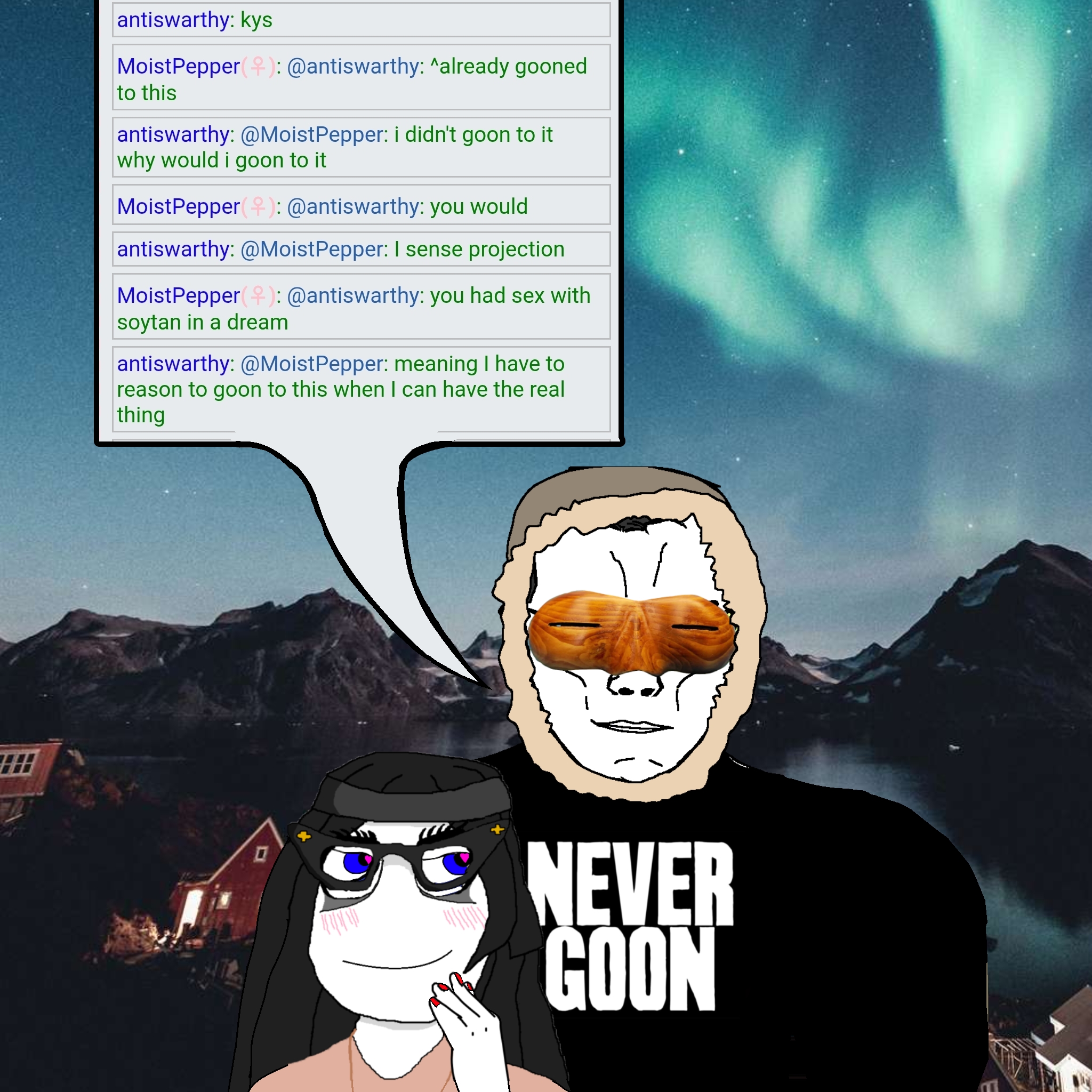 soytan, chudjak, chudjak front, muscular chud, beanie, blush, brimmiest comments section☣️☣️☣️ do not enter☣️☣️☣️, buff, clothes, female