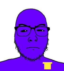 william afton, uncjak, bald, black eyes, glasses, purple guy, purple skin, stubble, video game, white background