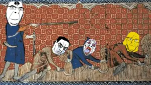 bernd, chudjak, cobson, feraljak, jannyjak, 4soyjaks, animal, animal abuse, bloodshot eyes, clenched teeth