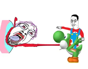 chudjak riding yoshi hanging a troon.png