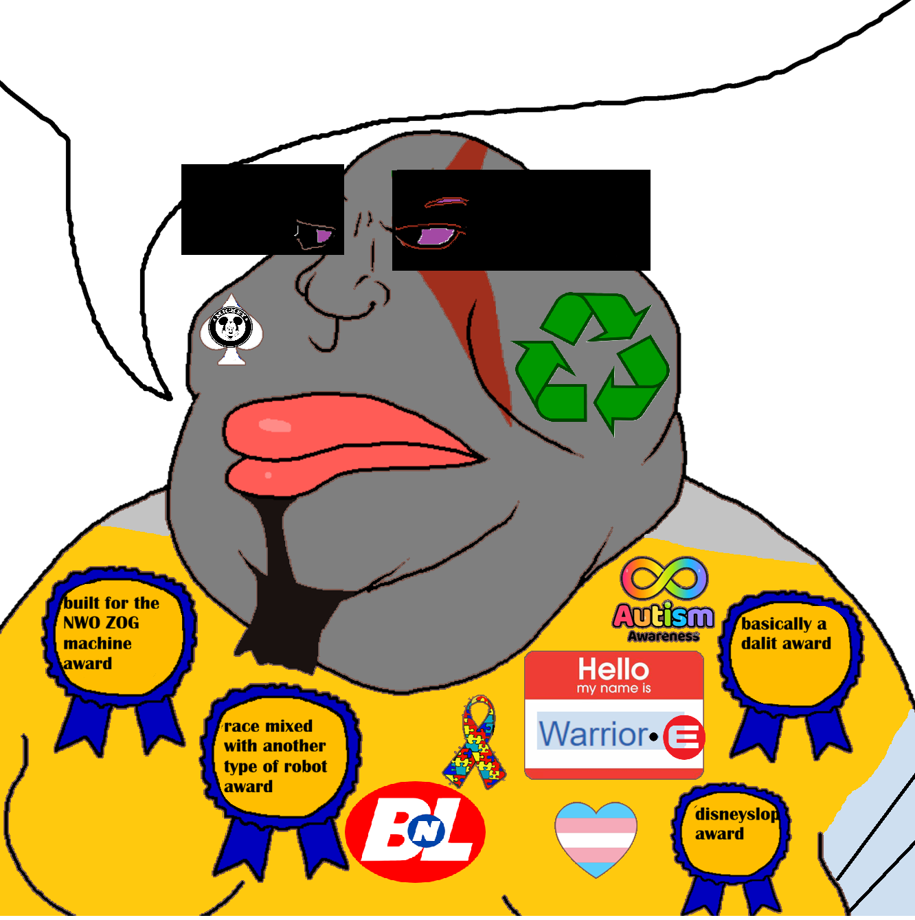 kratos, mickey mouse, meximutt, nonexistent namefags, autism, award, awards, big lips, fat, heart
