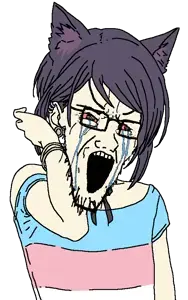 soyak, anime, arm, bloodshot eyes, cat ears, catgirl, clothes, crying, ear, ears
