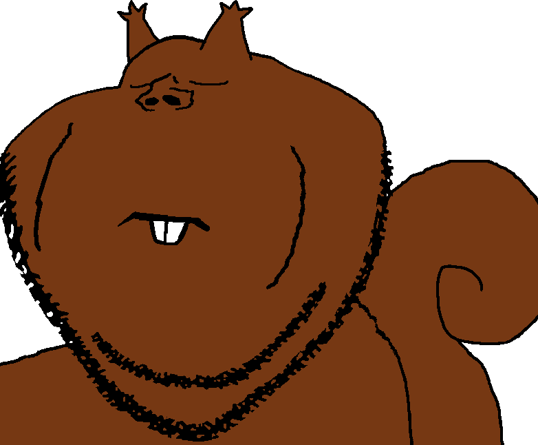 impish soyak ears, impish squirrel, squirreljak, animal, brown fur, brown skin, closed eyes, closed mouth, ear, soyjak
