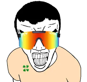 el perro rabioso, el perro chud, 4chan, angry, arm, clenched teeth, clothes, distorted, glasses, hair