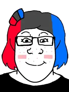 soysuba, markiplier soyjak, female markiplier, blush, fusion, glasses, nintendo, nintendo switch, smile, video game