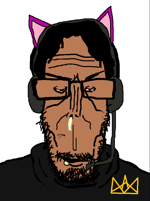 markiplier soyjak, euromutt, euromutt, beard, brazil, brown skin, cat ears, ear, ears, glasses