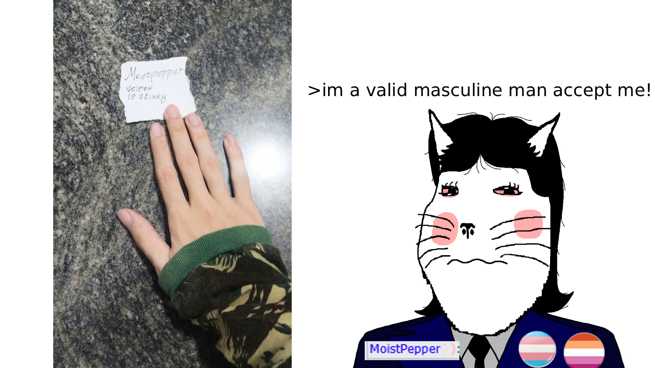 gapejak, massjak, massmeowjak, wholesome soyjak, animal, anthro, bbc whore, black hair, bloodshot eyes, blush