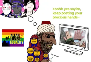 SoyBooru.com - 155469 - armband beard brown_skin clothes fez flag_morocco grin hat kike kike_nose meta_nam...in_(user) nas_merchant pentagram rubbing_hands smile sultan turban white_background yellow_eyes yellow_sclera yellow_teeth (1) (1) (1) (1) (1).png