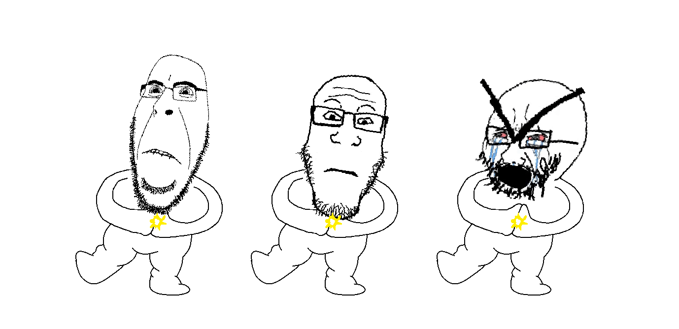cobson, cryboy soyjak, markiplier soyjak, hornyson, neutralplier, selfish little fuck, everyone's dancing furiously!, 3soyjaks, animated, bloodshot eyes
