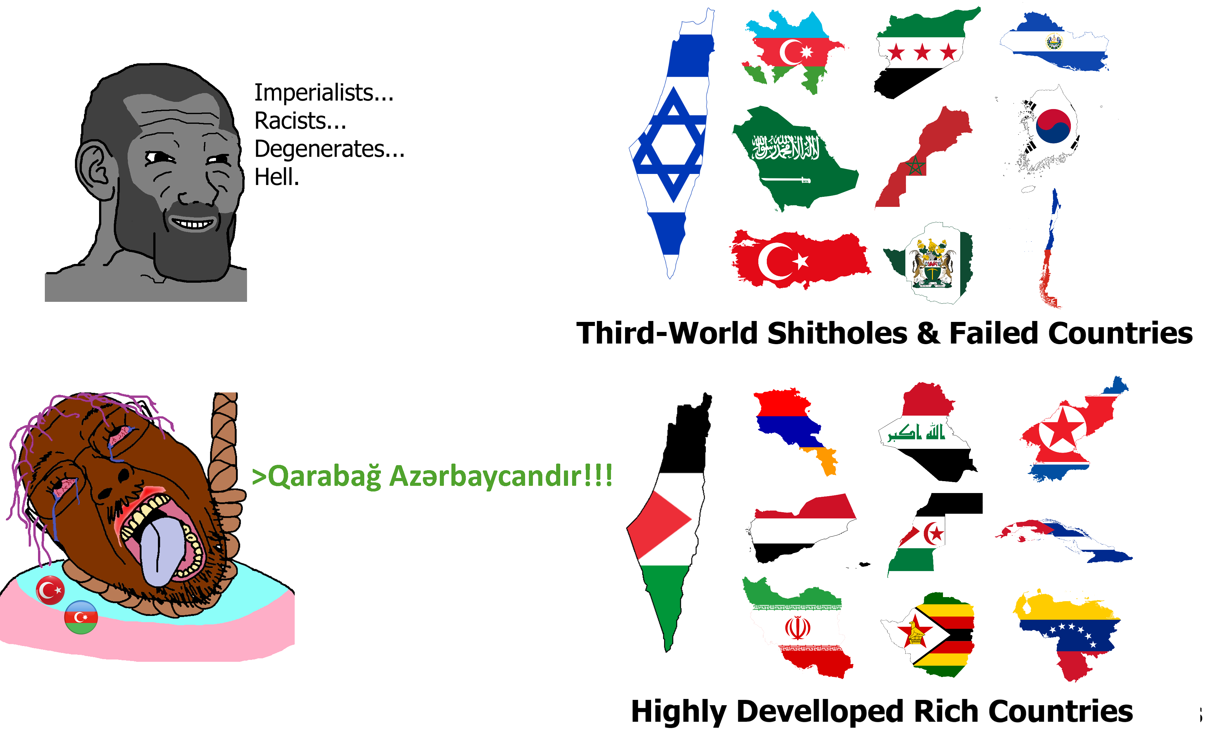 gigachad, wojak, bernd, angry, arm, black skin, bloodshot eyes, brown skin, chad, crying