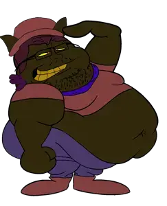 SoyBooru.com - 156263 - bald belly fat foot forehead_lines full_body glasses mustache nose obese salute smile stubble teeth teeth_showing template transparent_background variant_fattysden1.png