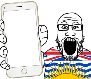 markiplier soyjak, phoneplier vertical, showing phone, arm, british columbia, canada, clothes, country, flag, glasses