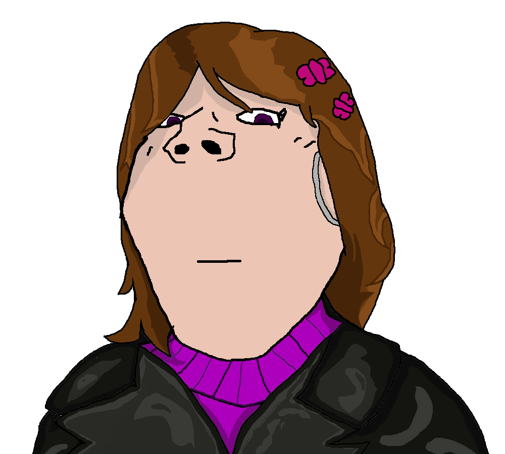 gapejak, female gapejak, femjak, boss, brown hair, clips, earring, female, gangster, hair