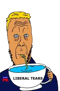 cobbert trump drinking liberal tears.png