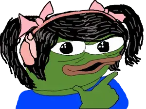 apu, pepe, amphibian, animal, blue shirt, bow, clothes, frog, green skin, hair