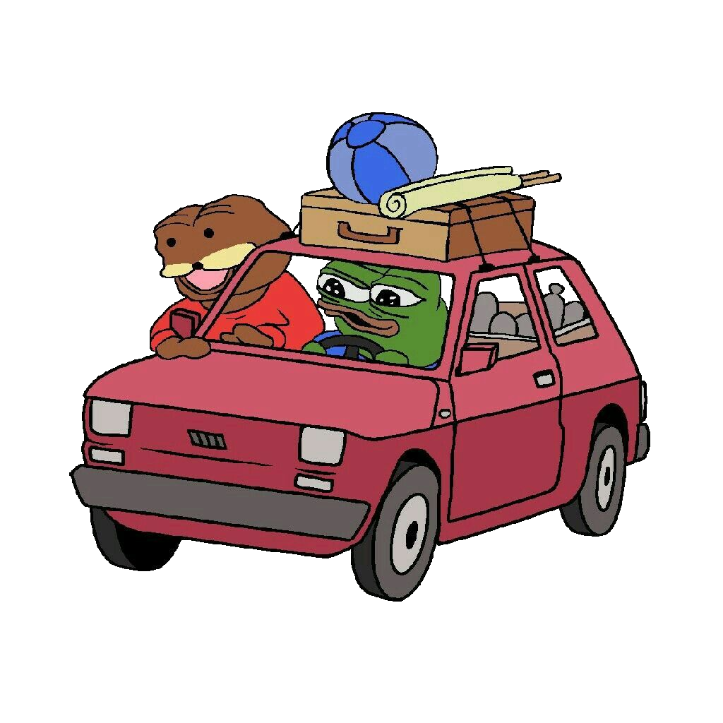 apu, pepe, amphibian, animal, ball, beach ball, car, clothes, driving, fiat