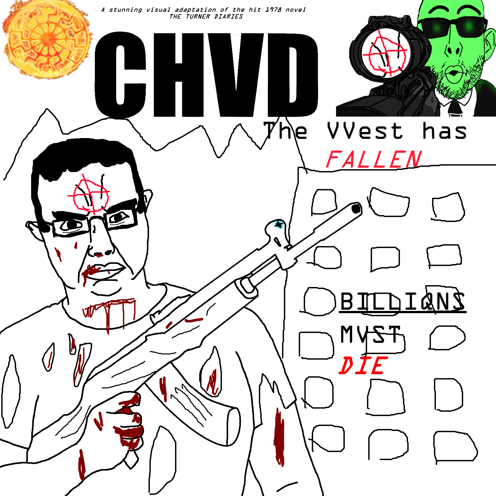 chudjak, nojak, glowie, blacksun, blood, building, bushy eyebrows, chud, closed mouth, clothes