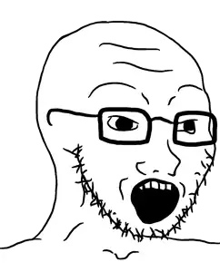 soyak, glasses, medibang, open mouth, raised eyebrows, stubble