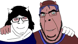 niko (oneshot), cobson, feraljak, female feraljak, femjak, no more brother wars, blue eyes, blue hair, brown skin, cat ears