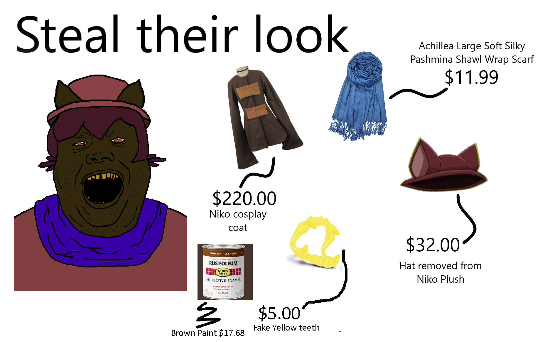niko (oneshot), alicia, slopjak, cat ears, clothes, cosplay, ear, ears, fake teeth, hat