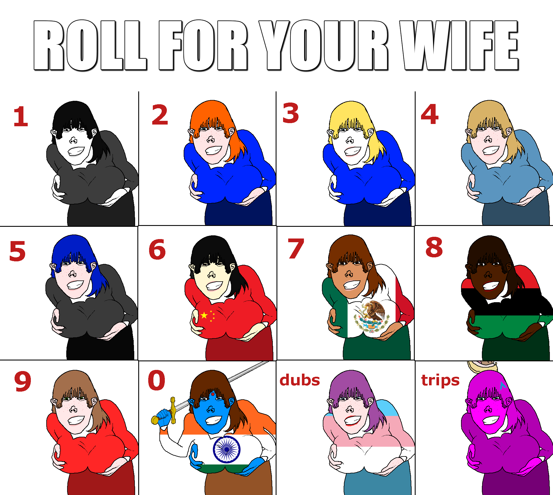 red, vlodson, vlodette, vlodette (posed), aryan, femjak, a10 eyes, admin, alt, arch linux