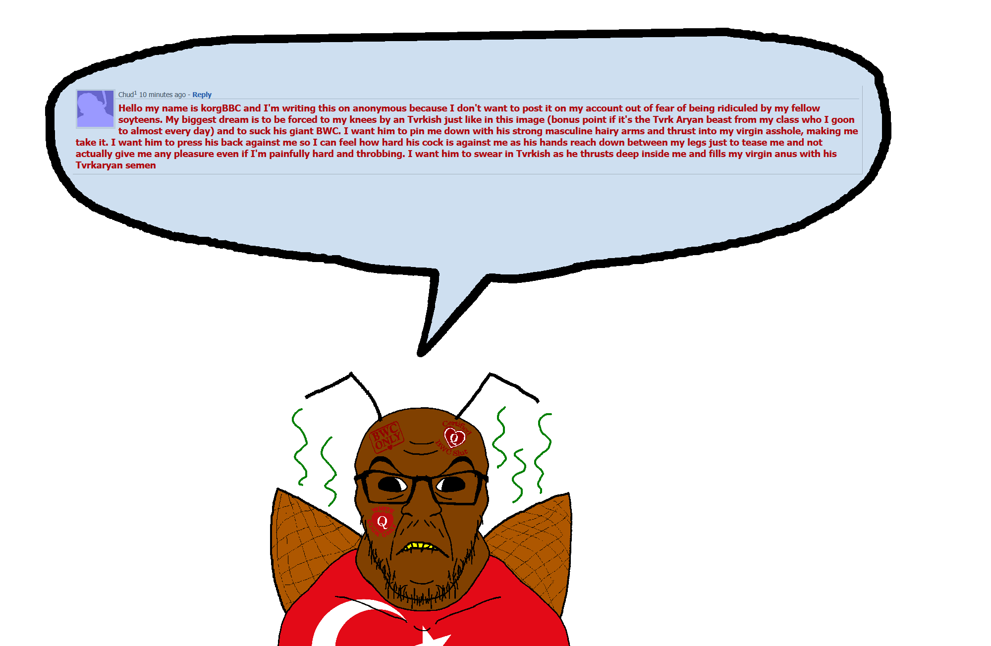 feraljak, feraljak front, angry, animal, antenna, biting lip, bug, bwc, bwc only, chud (soybooru)