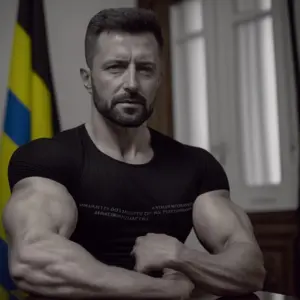 gigachad, beard, clothes, gigazelya, hohol, tshirt, ukraine, ukraine