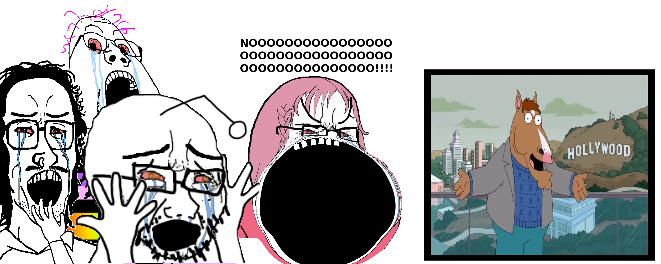 peter griffin, cryboy soyjak, gapejak, mulletjak, soyak, 4soyjaks, angry, antenna, bald, bloodshot eyes