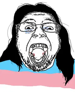 alicia, bernd, berlicia, clothes, glasses, hair, merge, open mouth, soyjak, stubble