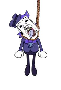 SoyBooru.com - 113041 - ack arm base bloodshot_eyes body cartoon crying dandy's_world eyebrows hanging leg mustache open_mouth rope suicide template variant_bernd.png