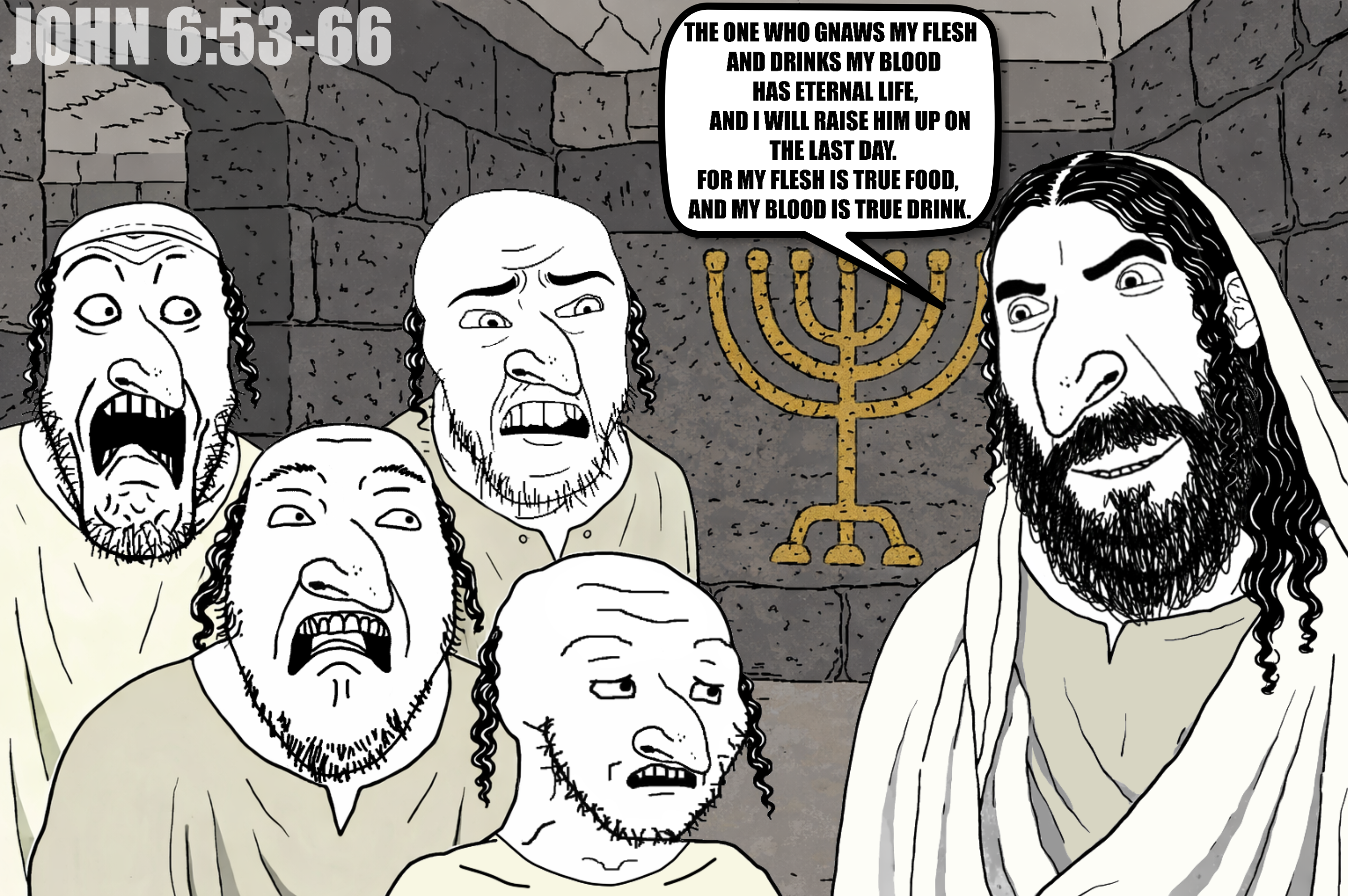 bernd, cobson, feraljak, markiplier soyjak, soyak, soyak (concerned), bible quote, bible verse, christianity, disgusted