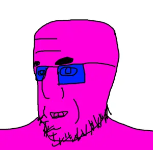 holyjak, glasses, smile, soyboy, stubble, terry davis, wrinkles