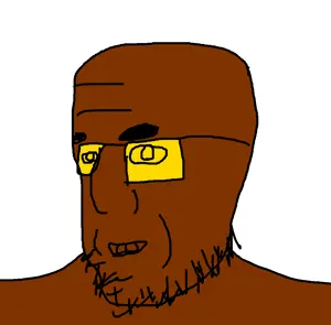 holyjak, glasses, smile, soyboy, stubble, terry davis, wrinkles