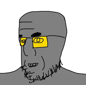 holyjak, glasses, smile, soyboy, stubble, terry davis, wrinkles