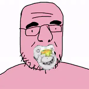 krautjak, gaping mouth, glasses, open mouth, open mouth, smile, soyboy, stubble, teeth, wrinkles