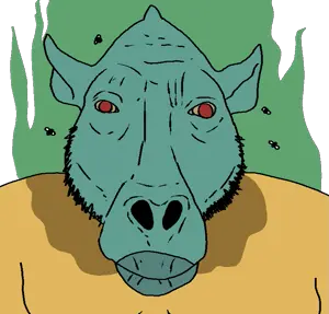 SoyBooru.com - 147515 - artist_termitesilva daeodon fat flies gray_skin monster nostril stinky stubble sweating ugly variant_unknown.png