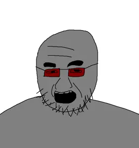 chinaman, china, gaping mouth, glasses, open mouth, open mouth, soyboy, stubble, teeth, wrinkles