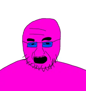chinaman, china, gaping mouth, glasses, open mouth, open mouth, soyboy, stubble, teeth, wrinkles