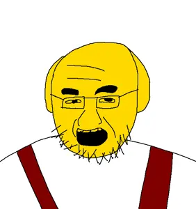 chinaman, china, gaping mouth, glasses, open mouth, open mouth, soyboy, stubble, teeth, wrinkles