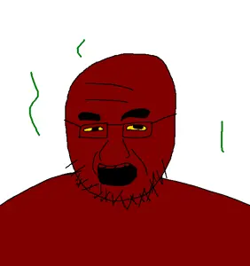 chinaman, china, gaping mouth, glasses, open mouth, open mouth, soyboy, stubble, teeth, wrinkles