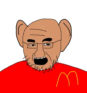 chinaman, china, gaping mouth, glasses, open mouth, open mouth, soyboy, stubble, teeth, wrinkles